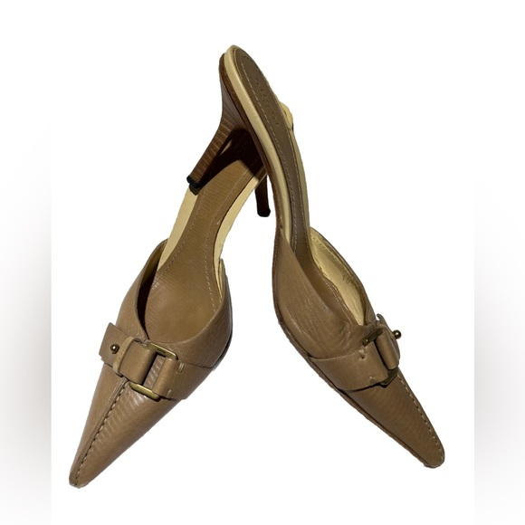 AUTHENTIC GUCCI ITALIAN MADE SHOES, SIGNATURE BUCKLE MULES , 7B - Picture 2 of 6